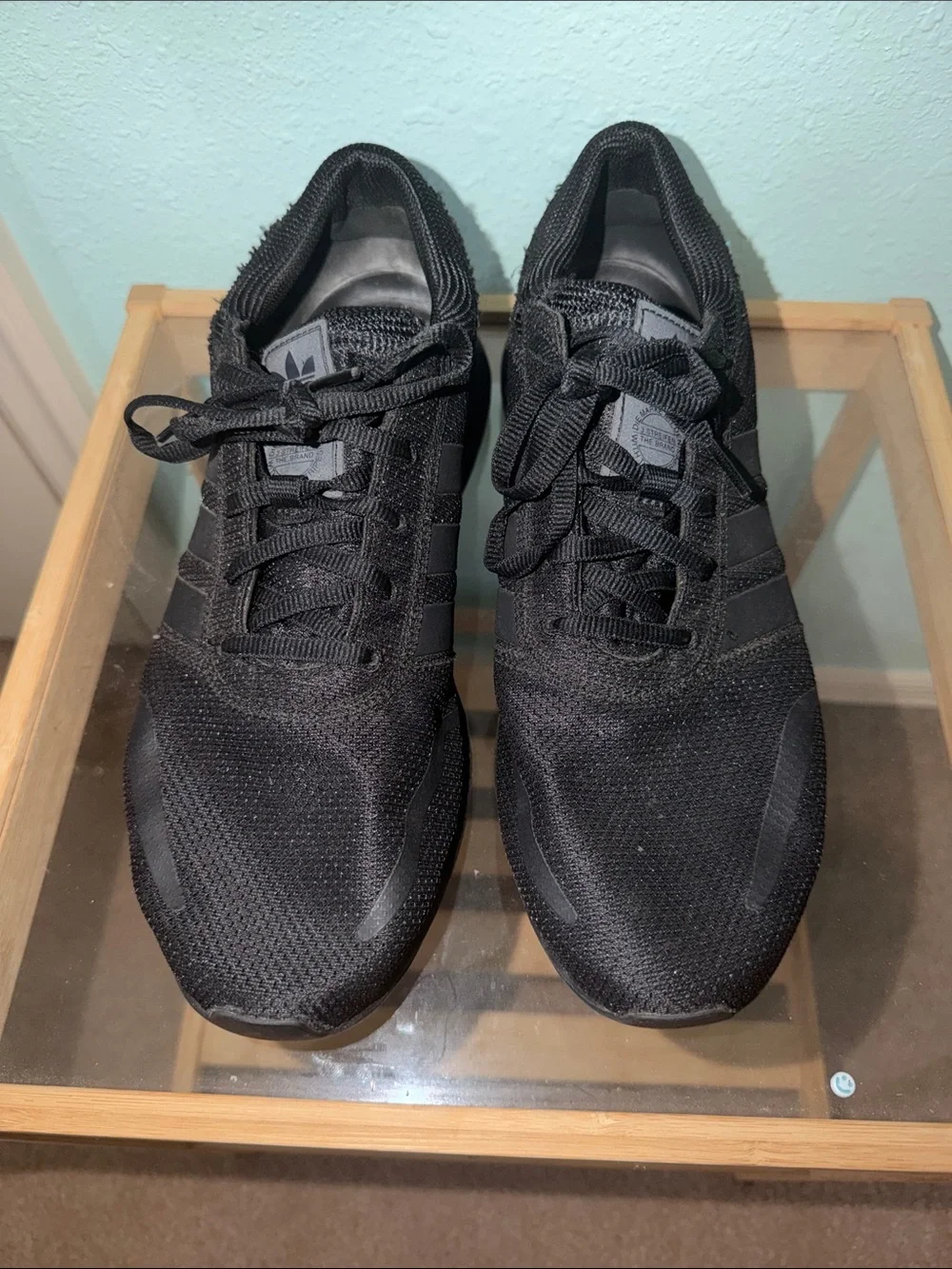 adidas Black Low-Profile Athletic Sneakers
